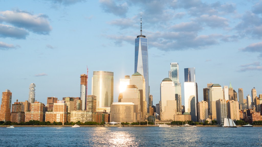 New York City Skyline Sunset Reflection&nbsp;Timelapse