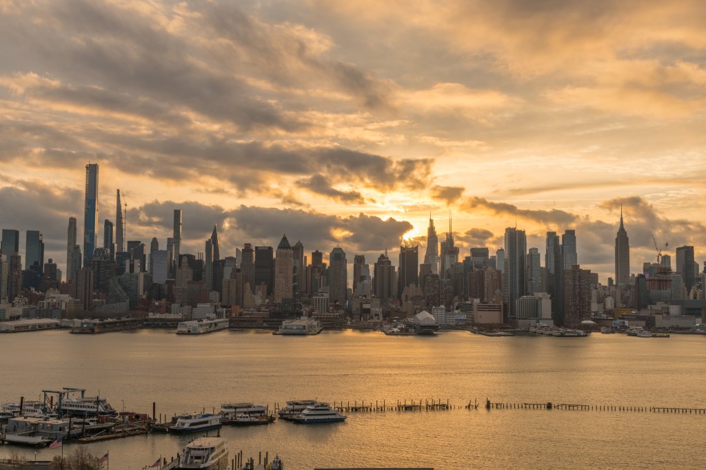 New York City Sunrise with Epic&nbsp;Clouds